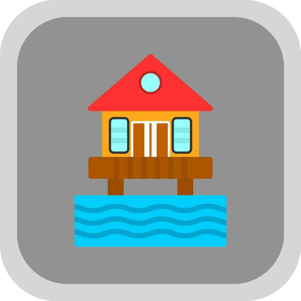 Beach hut Vector Icon Design