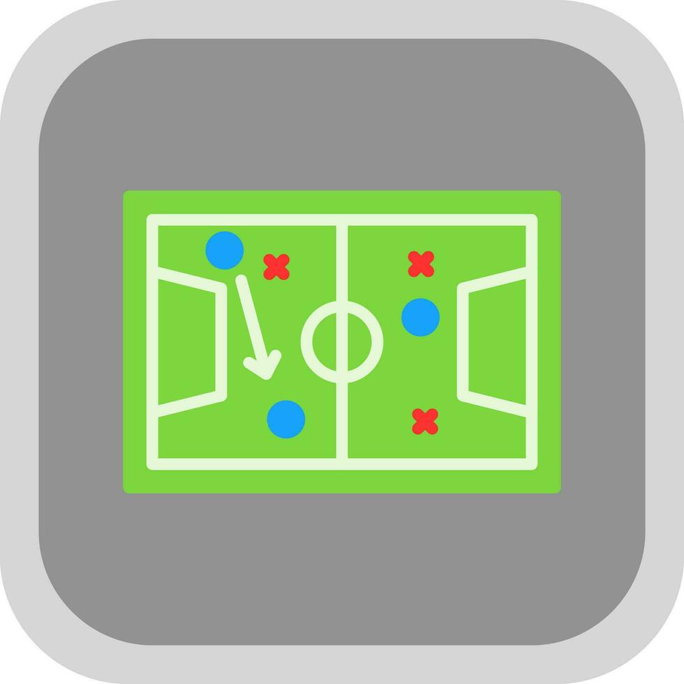 fútbol táctica bosquejo vector icono diseño