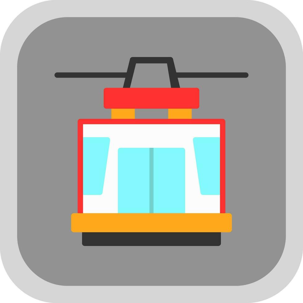 Cable car Vector Icon Design