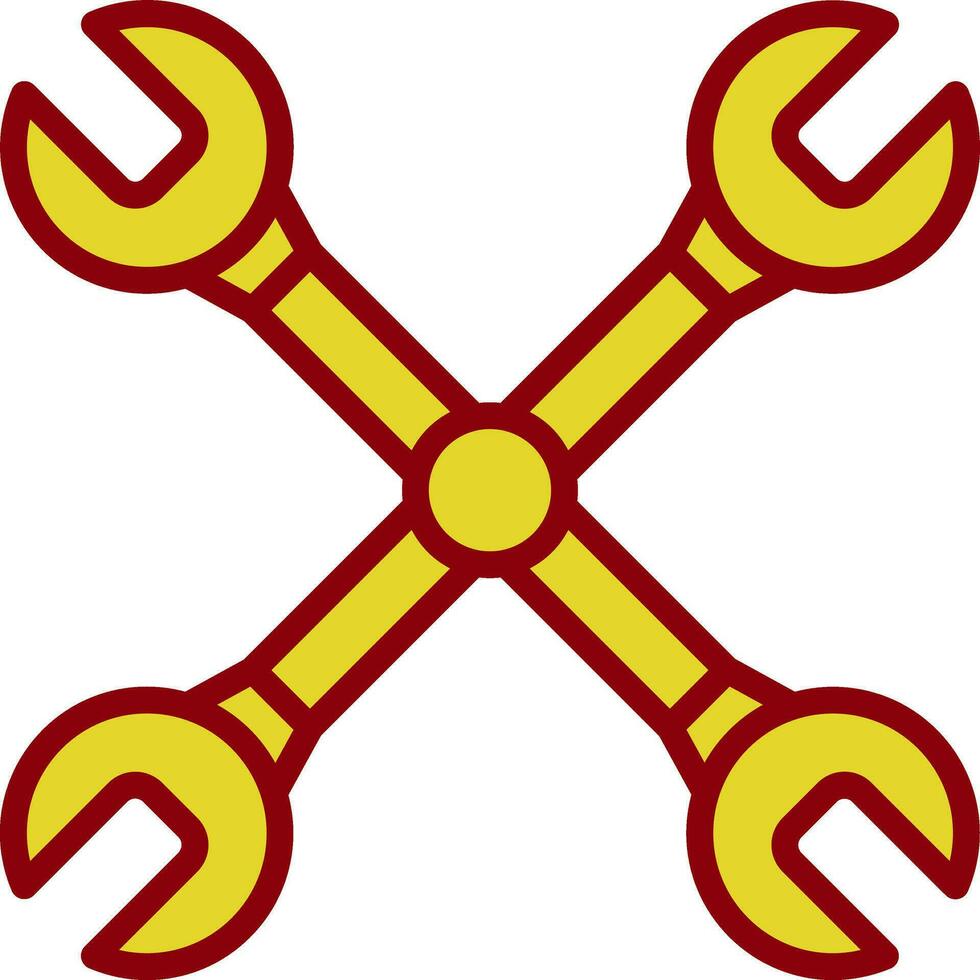 Cross wrench Vector Icon Design