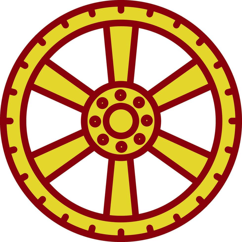 Alloy wheel Vector Icon Design