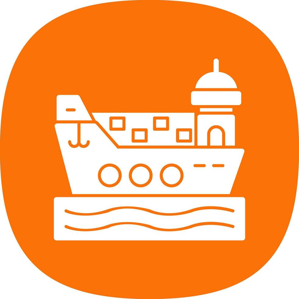 Cargo ship Vector Icon Design