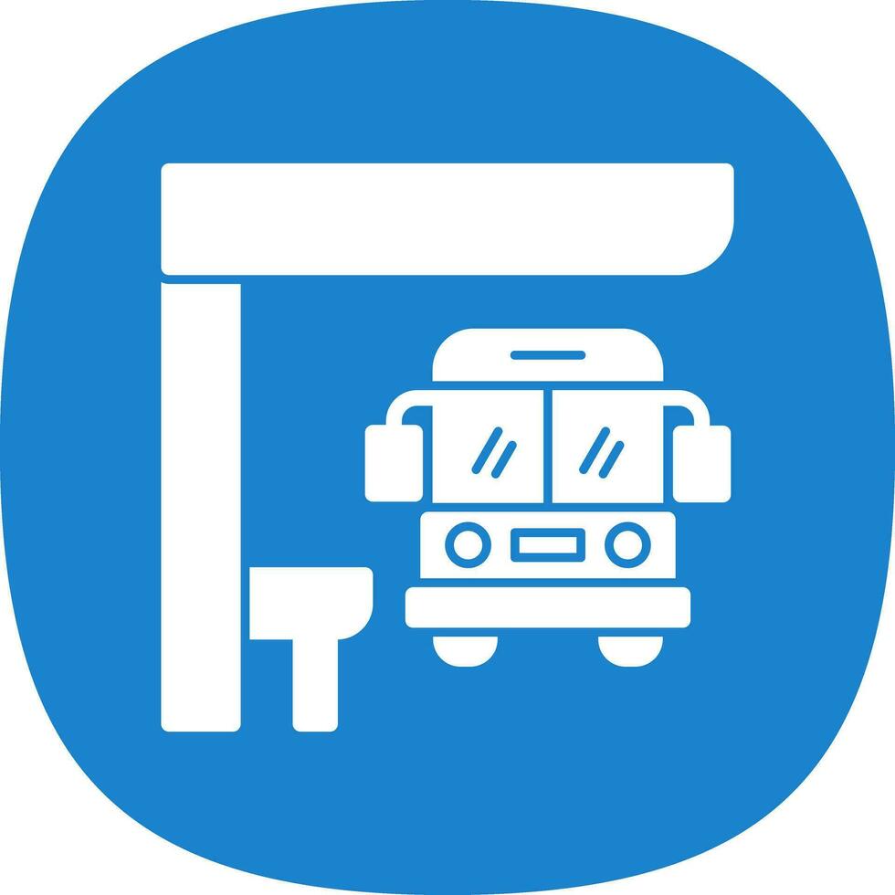 autobús detener vector icono diseño