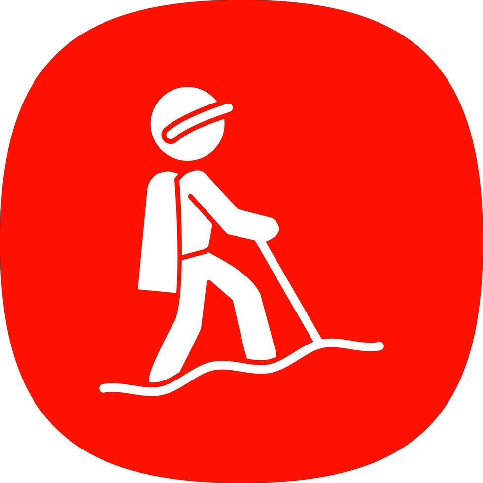 Hiking Vector Icon Design