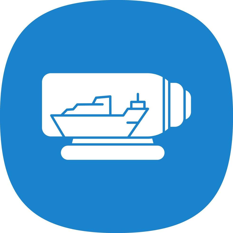 Ship in a bottle Vector Icon Design