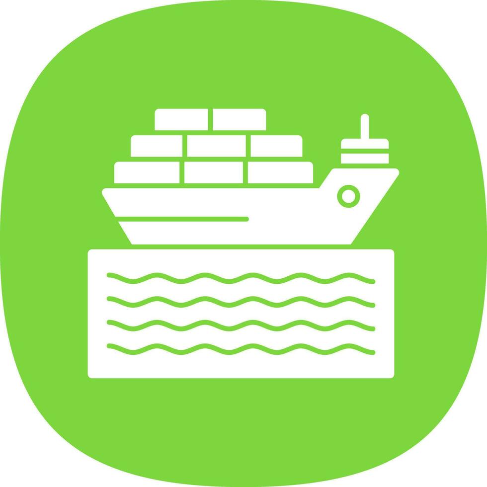 Cargo ship Vector Icon Design