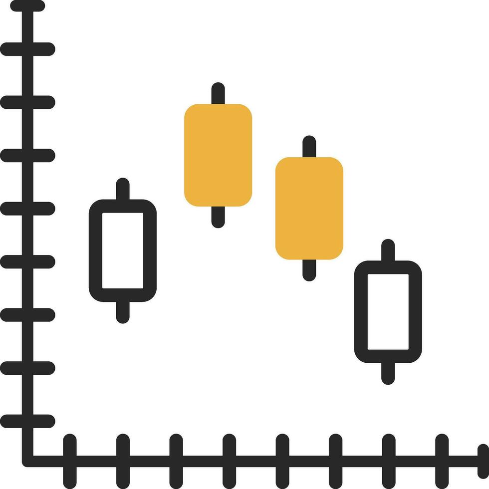 Candlestick chart Vector Icon Design