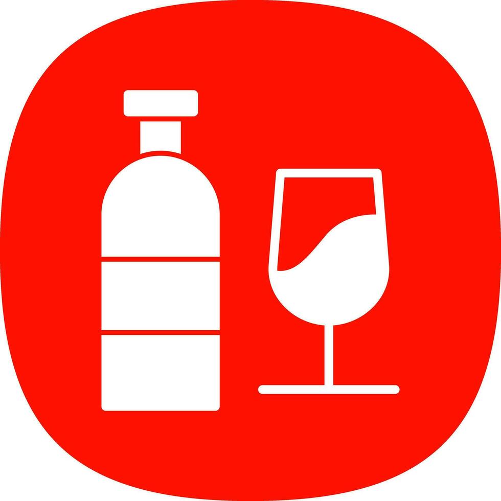 Wine bottle Vector Icon Design