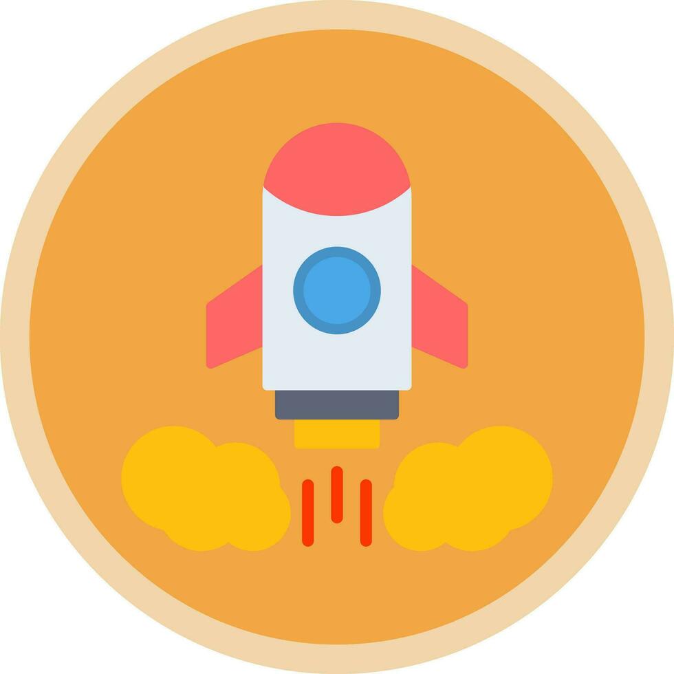 Rocket launch Vector Icon Design