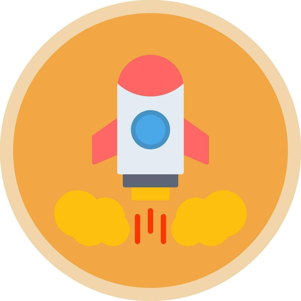 Rocket launch Vector Icon Design