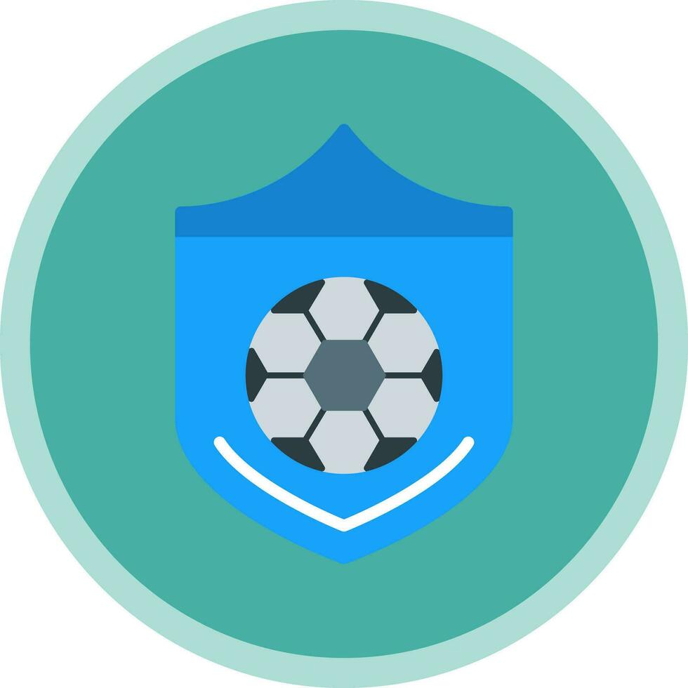 Soccer ball on a shield Vector Icon Design