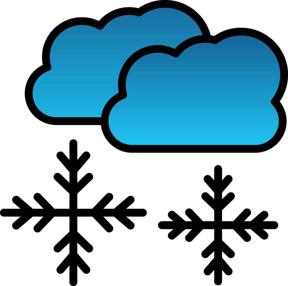 Snowing Vector Icon Design