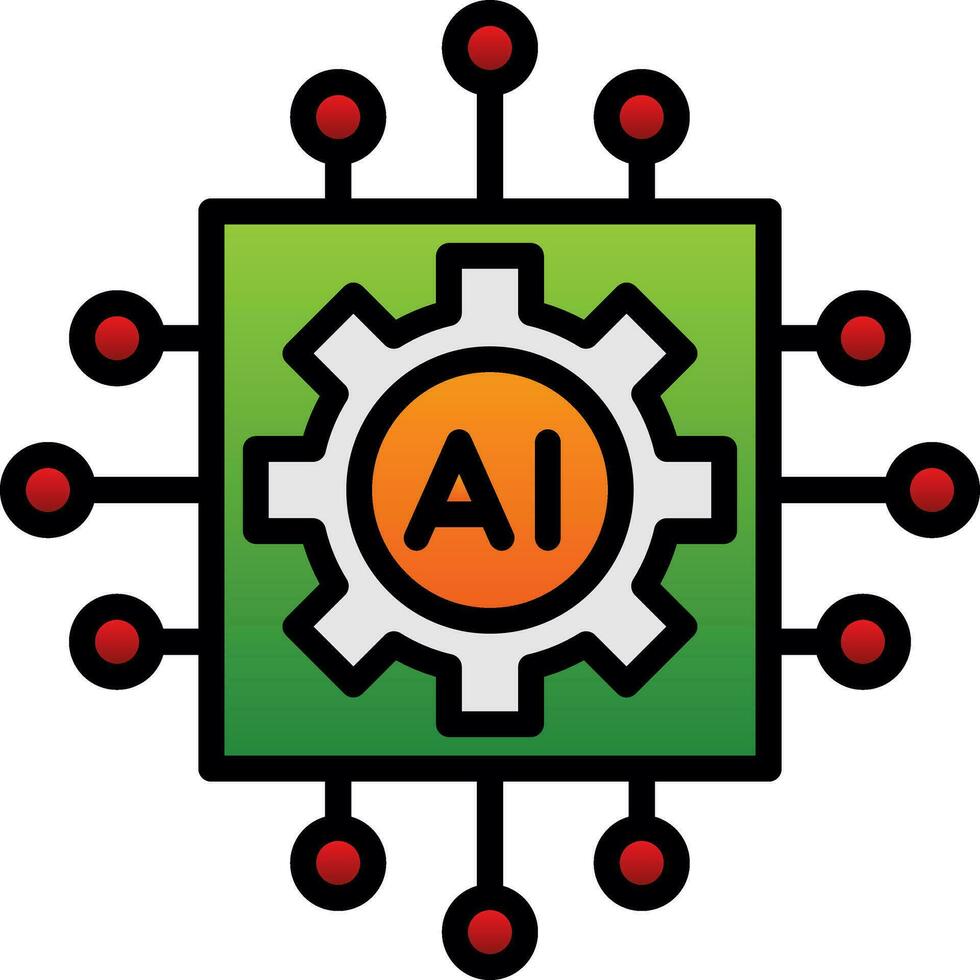 Artificial intelligence Vector Icon Design