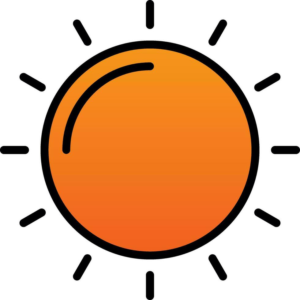 diseño de icono de vector de sol