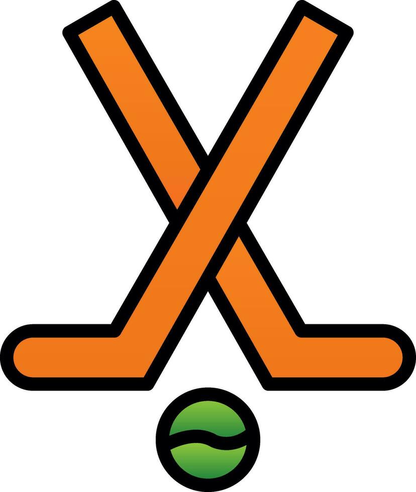 Hockey stick Vector Icon Design