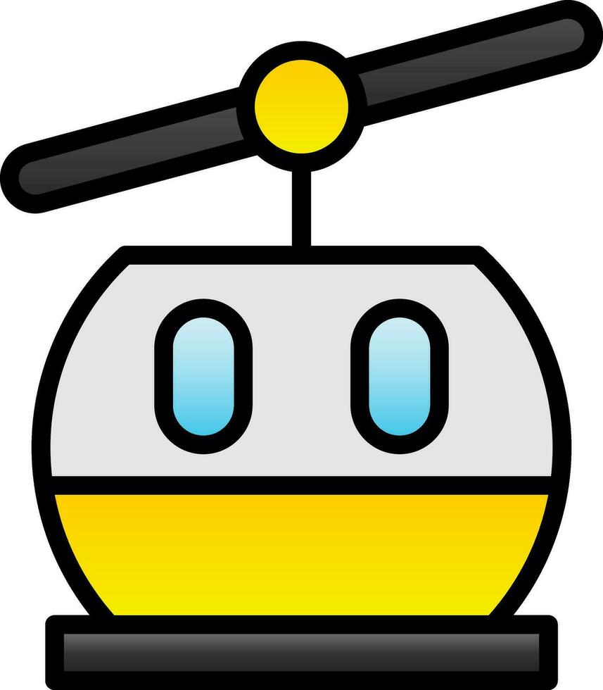 Ski lift Vector Icon Design