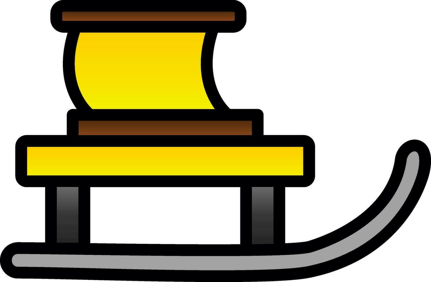 Sled Vector Icon Design
