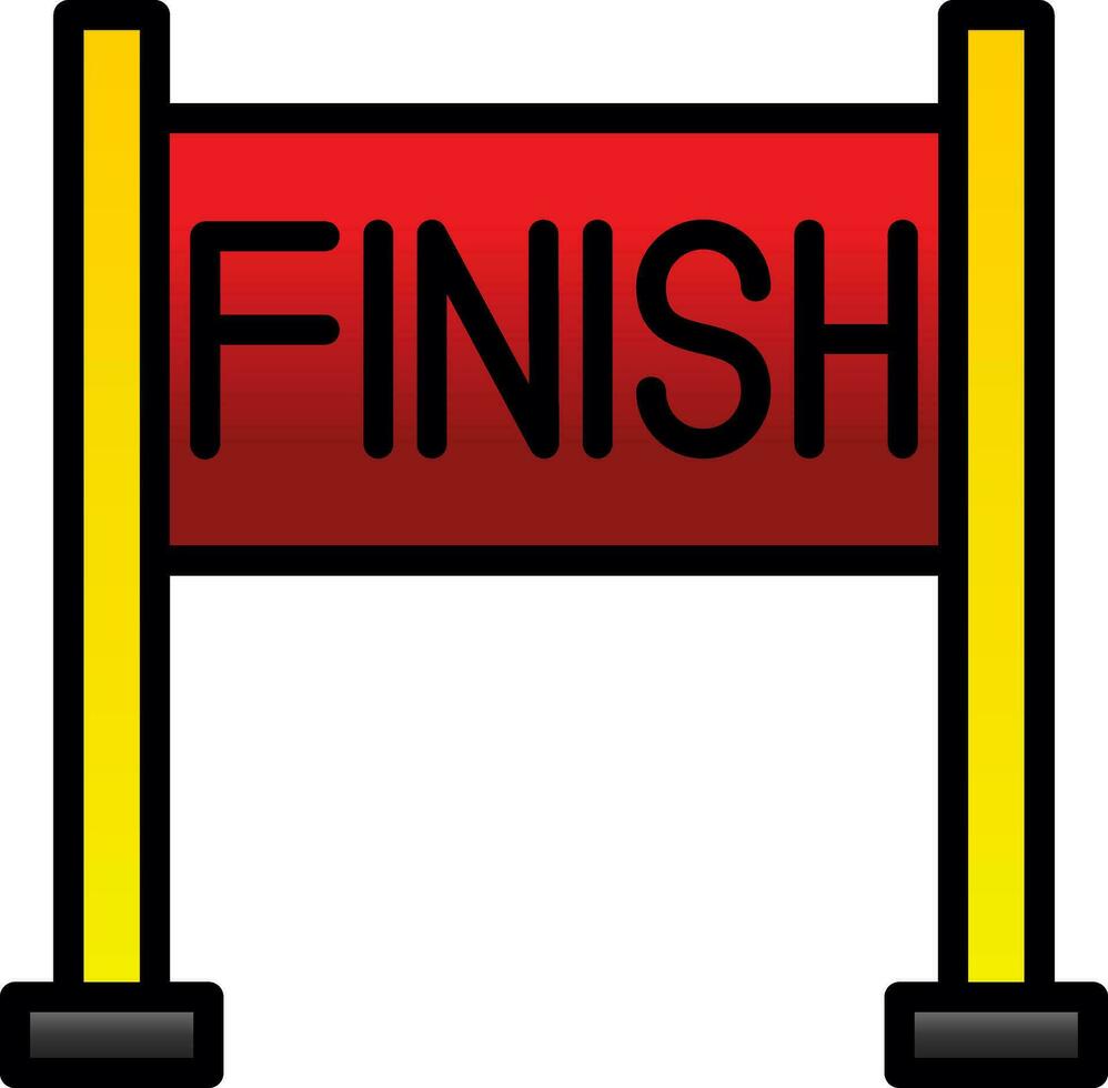 Finish line Vector Icon Design