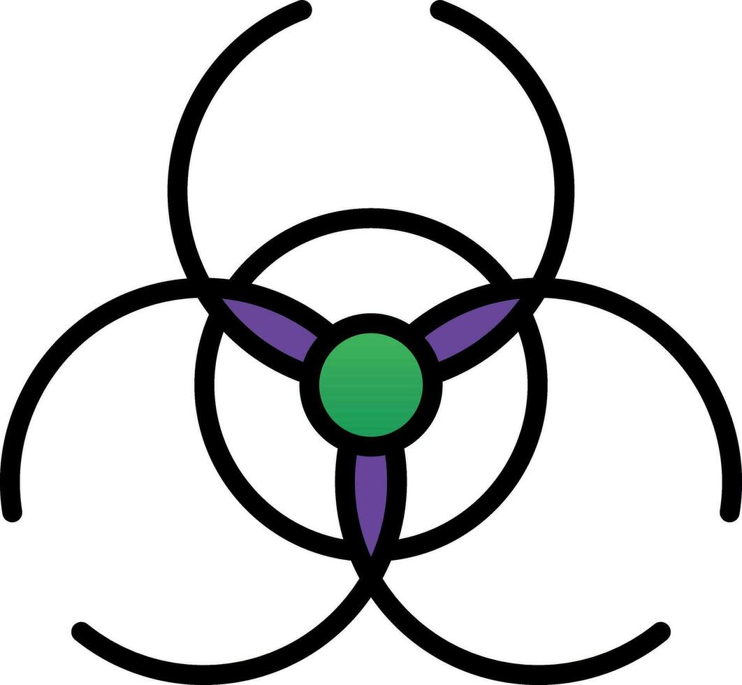 Biohazard sign Vector Icon Design