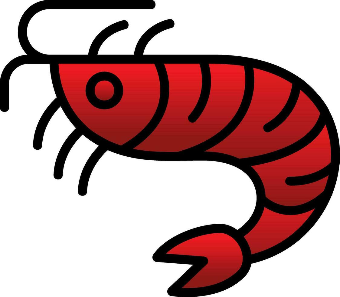 Shrimp Vector Icon Design