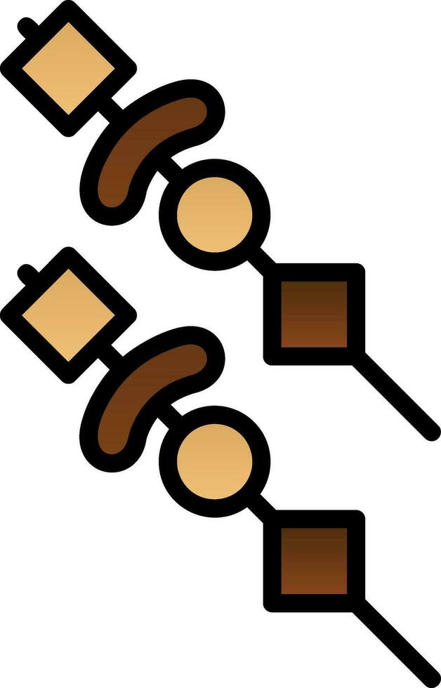 Skewer Vector Icon Design