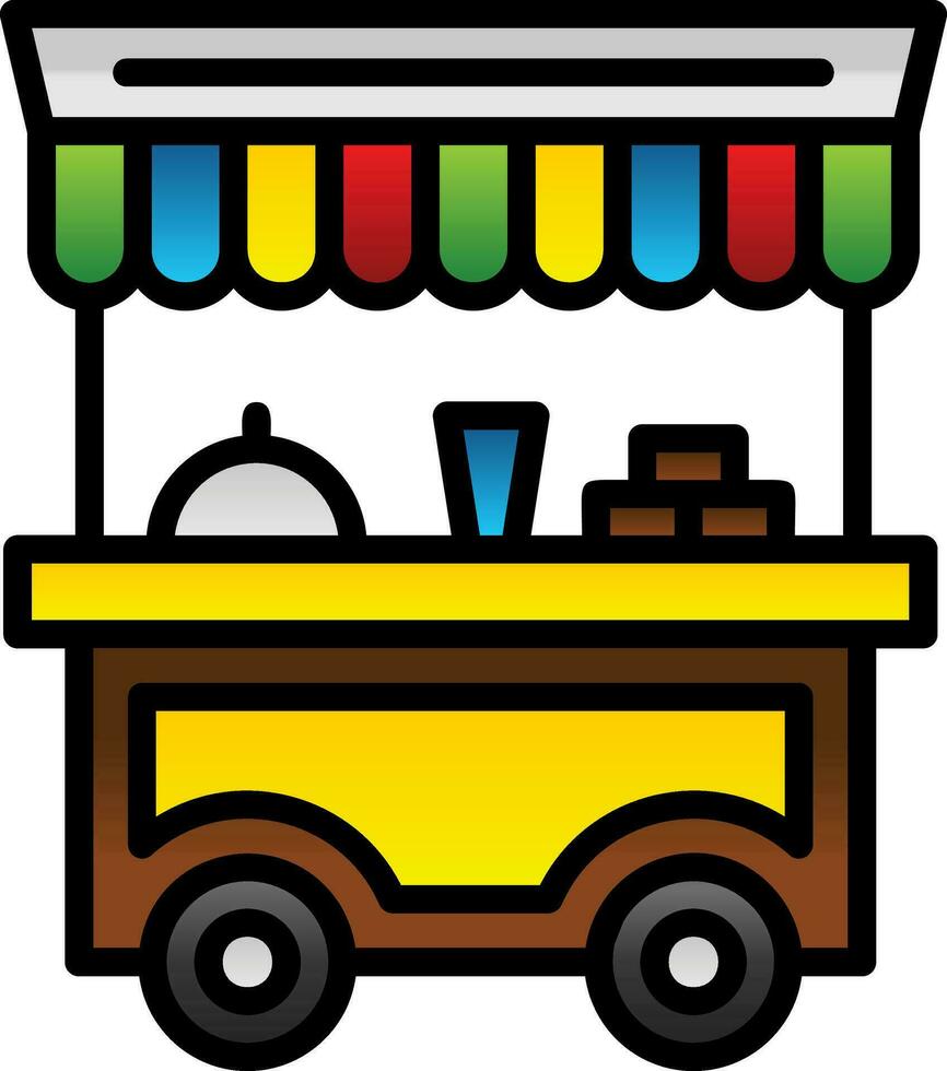 Food cart Vector Icon Design