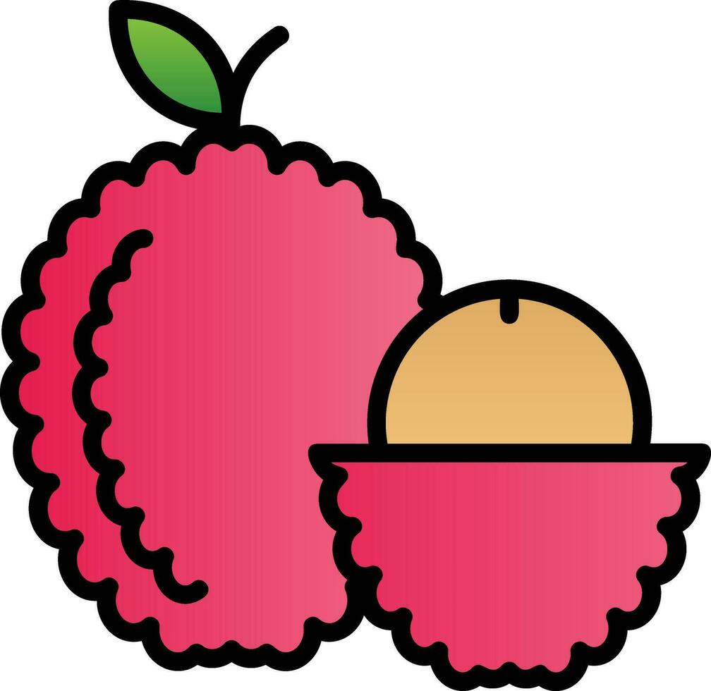 lychee vector icono diseño