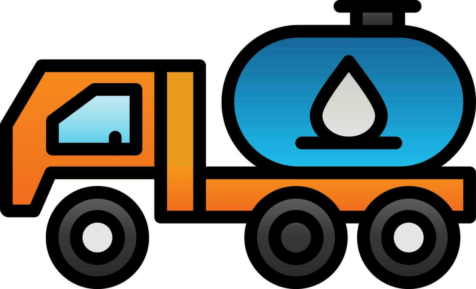 Tanker truck Vector Icon Design