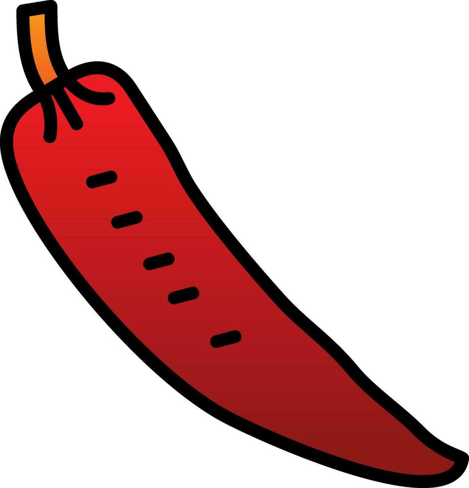 Chilli Vector Icon Design