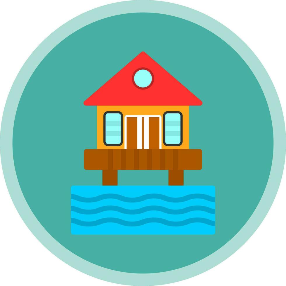 Beach hut Vector Icon Design