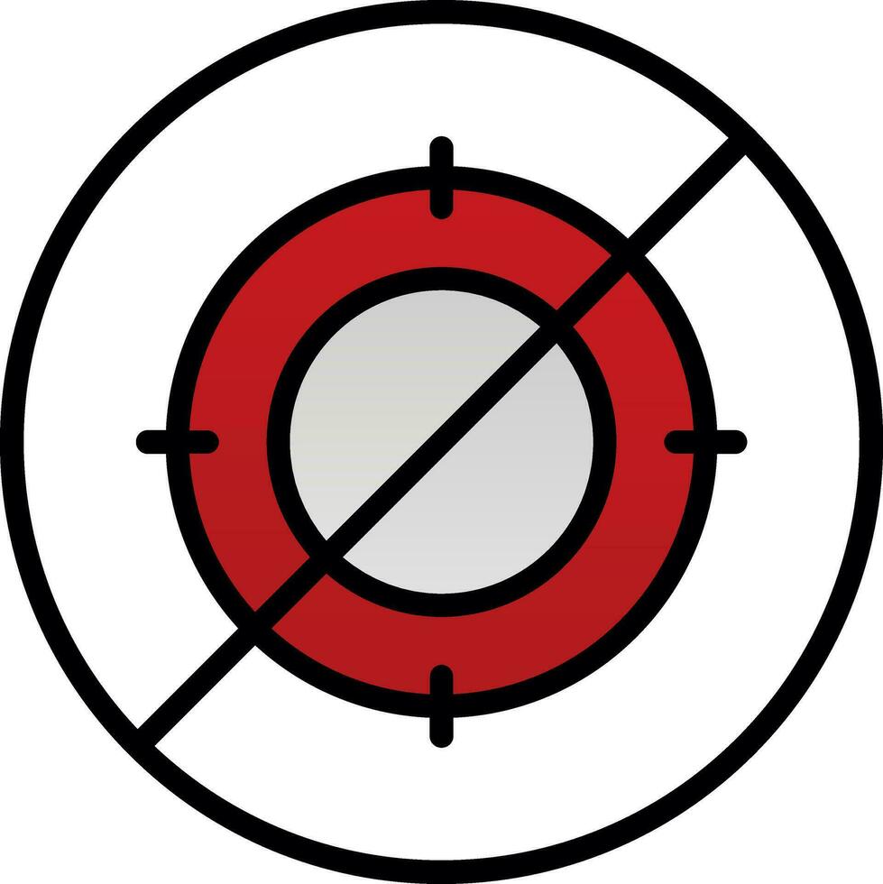 No cazar vector icono diseño