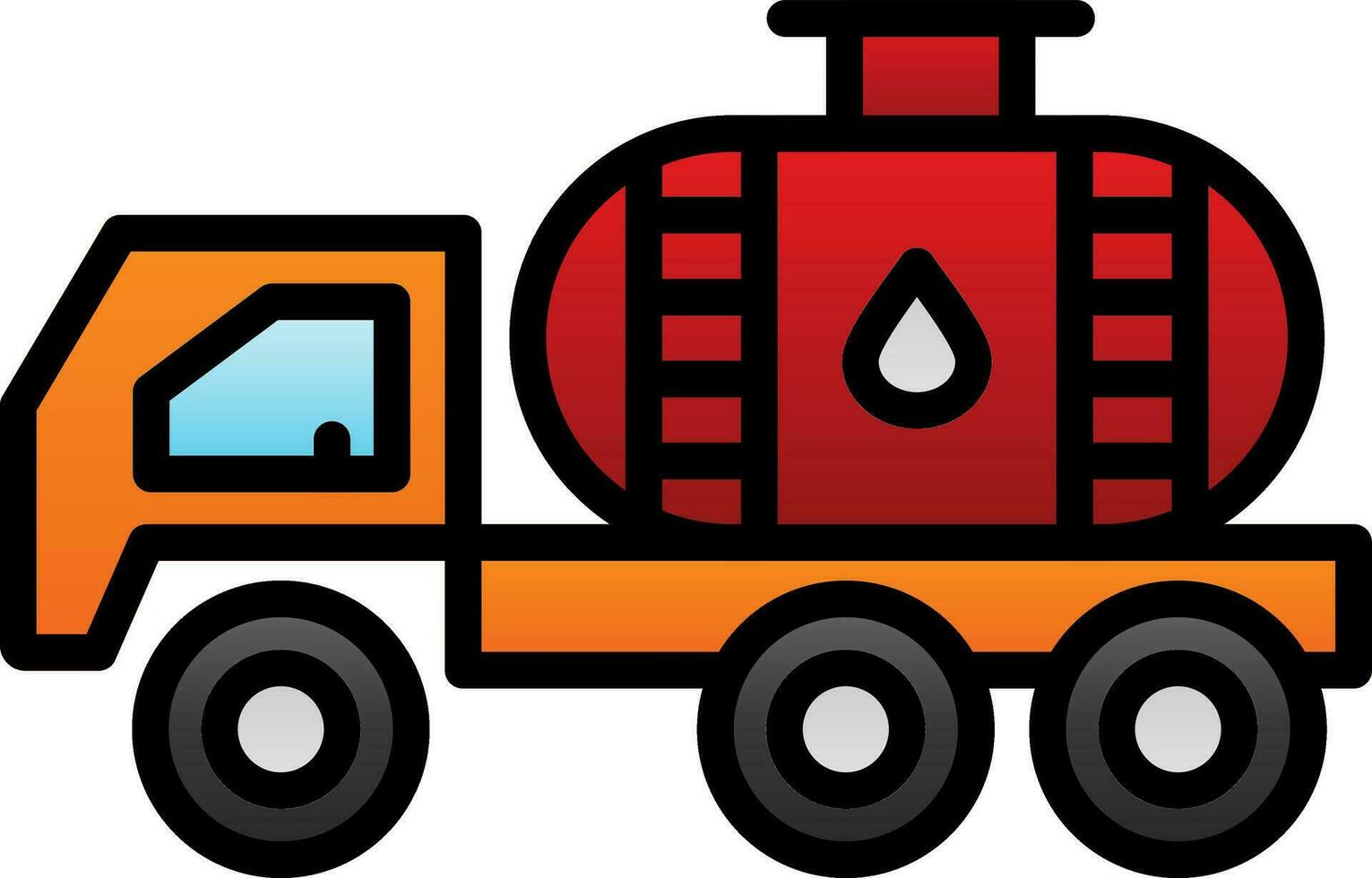 Oil tanker Vector Icon Design