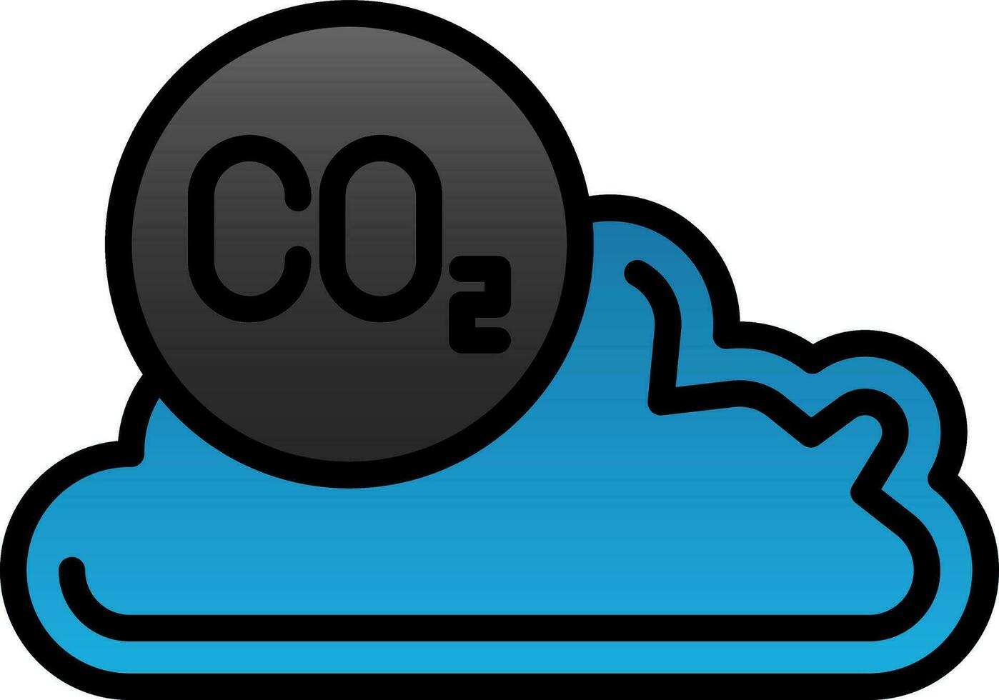 Carbon dioxide Vector Icon Design