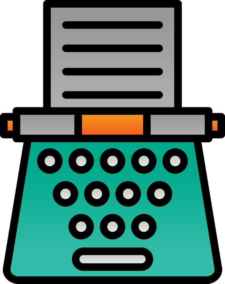 Typewriter Vector Icon Design