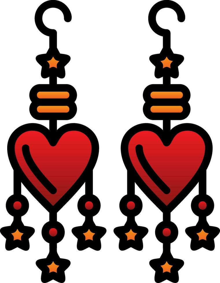 Earrings Vector Icon Design