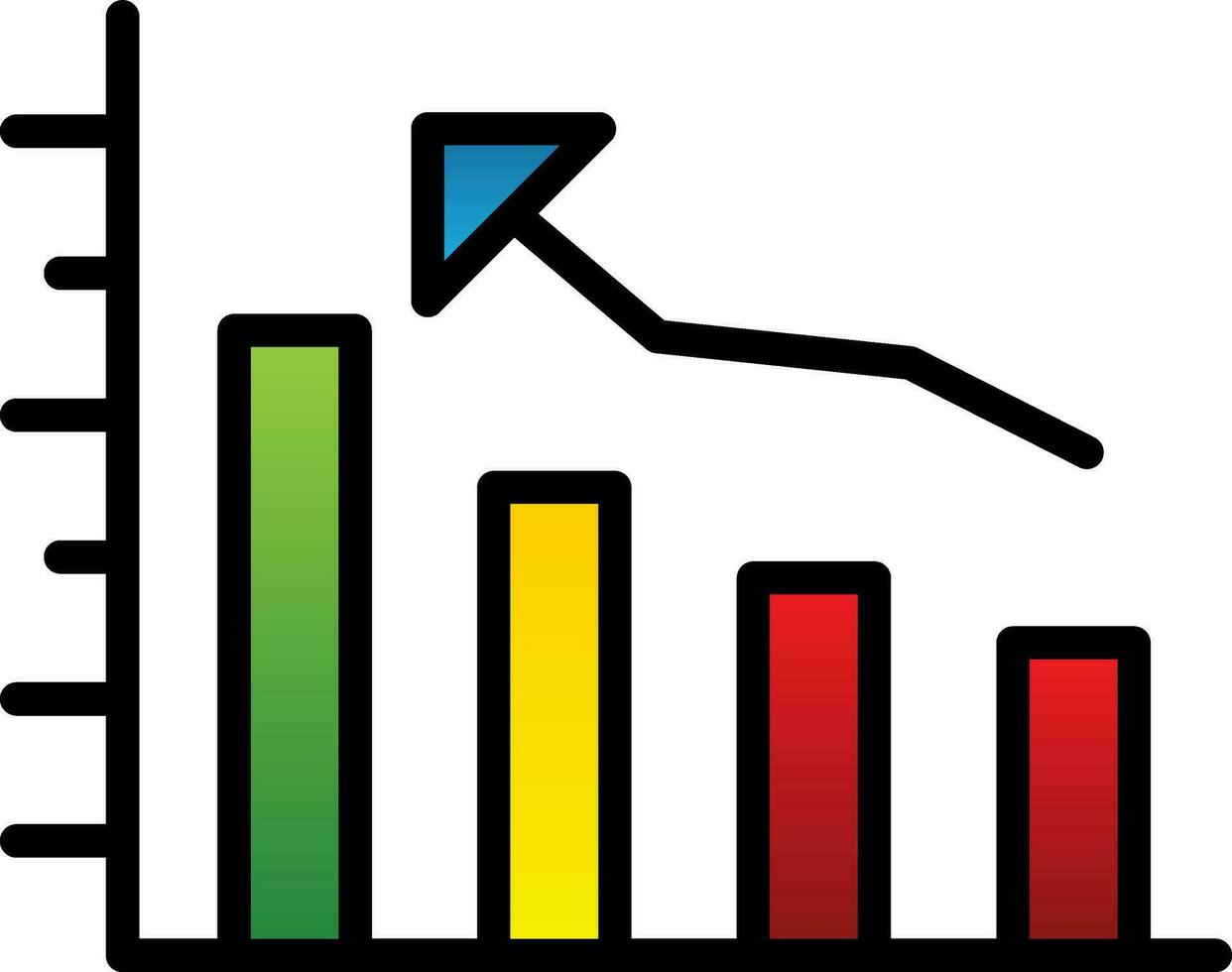 Bar graph Vector Icon Design