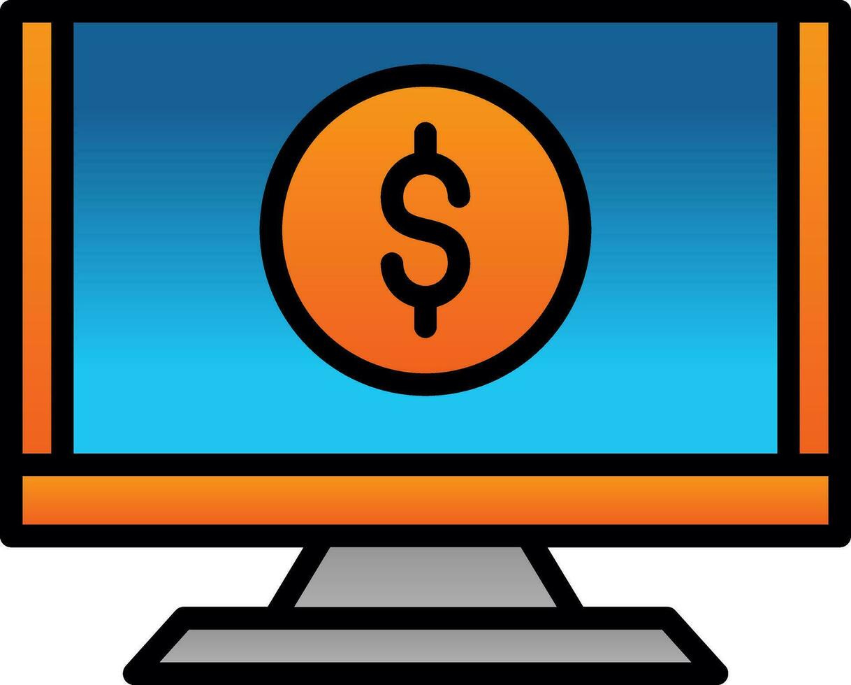 Monitor Vector Icon Design