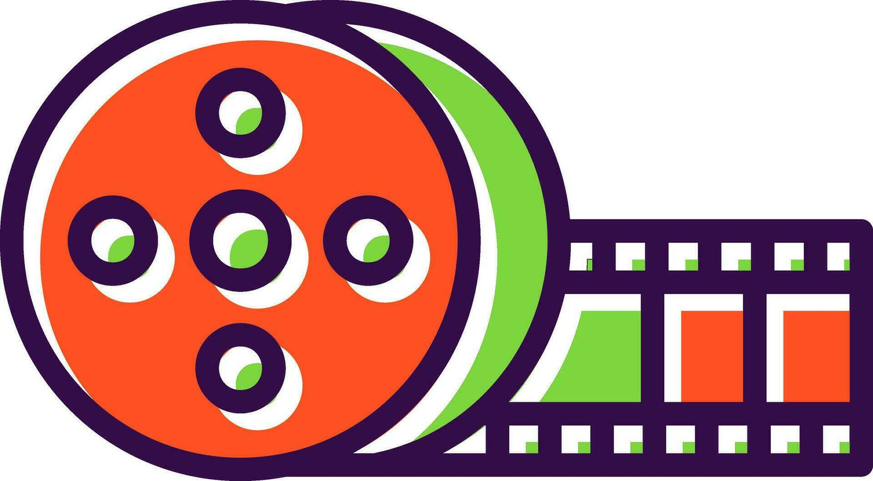 Film roll Vector Icon Design