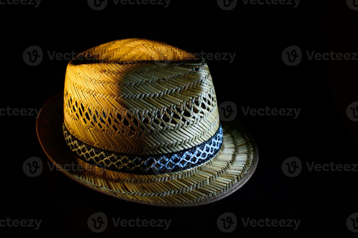 Handmade real straw summer hat photo