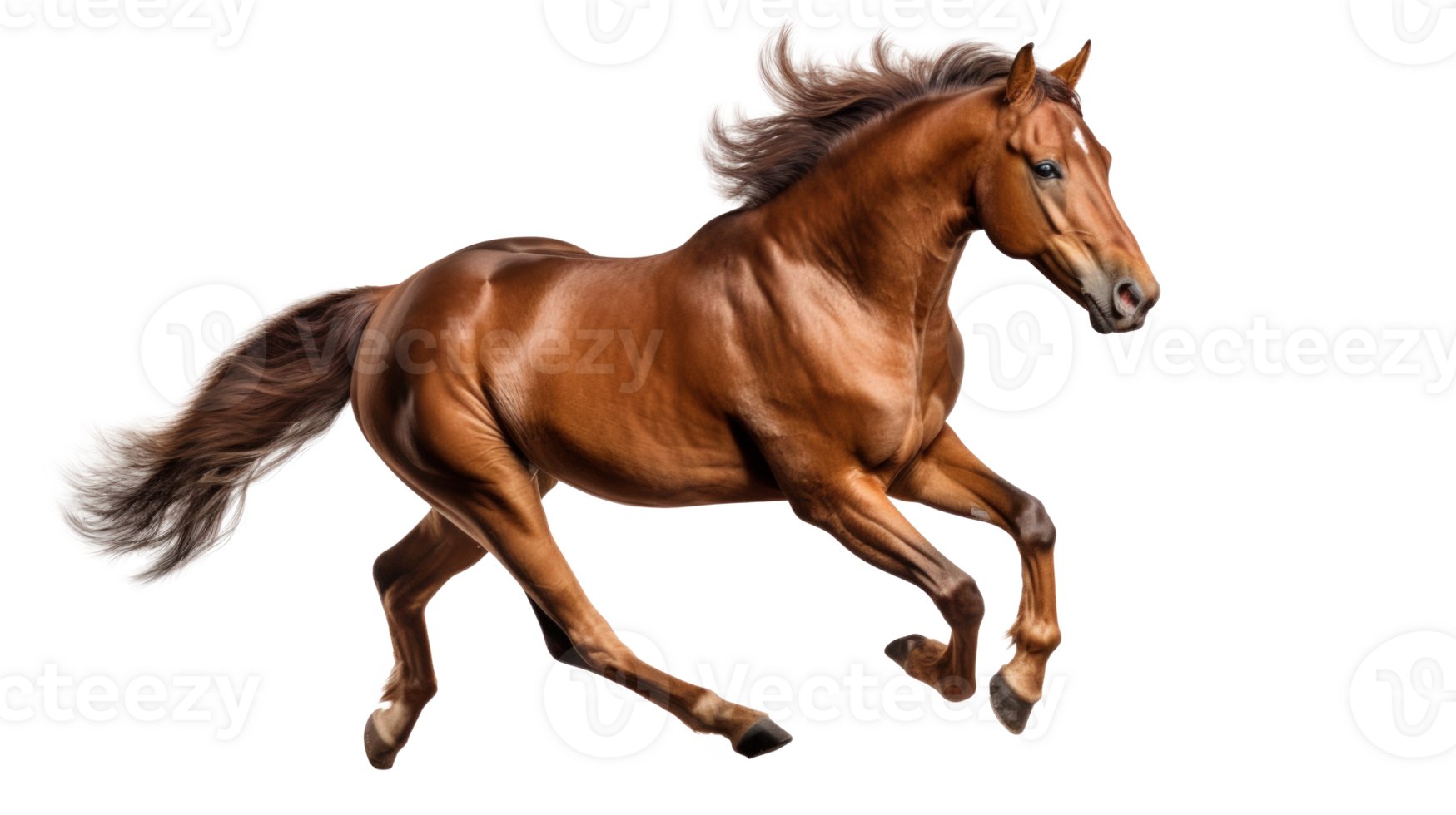 Brown horse isolated. Illustration png