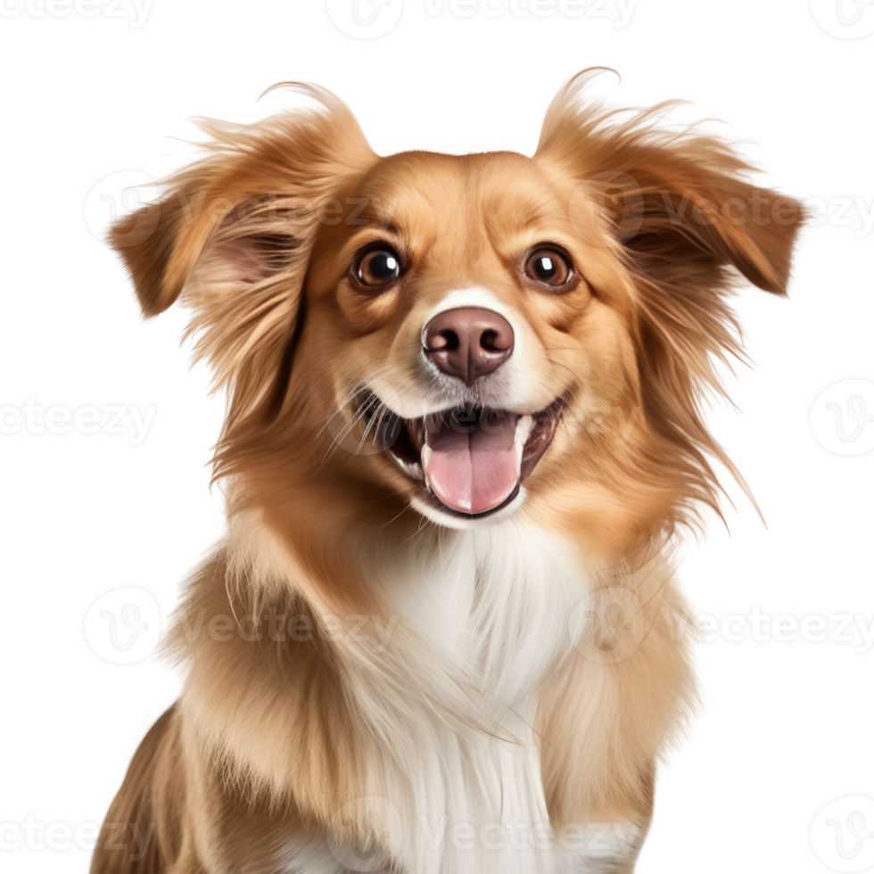 Cute dog portrait isolated. Illustration png