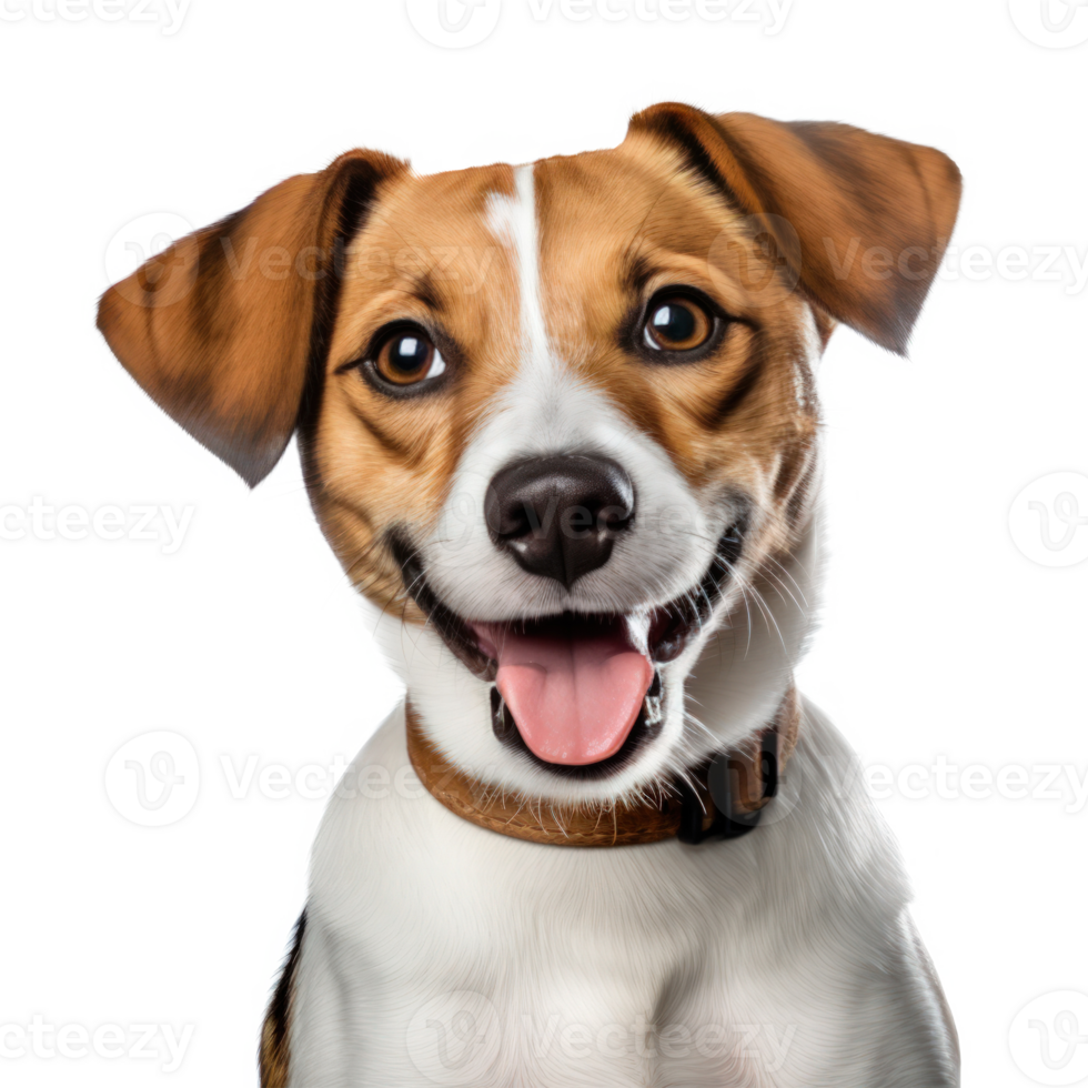 Cute dog portrait isolated. Illustration AI Generative png