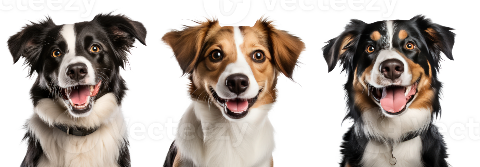 Cute dog portrait isolated. Illustration AI Generative png