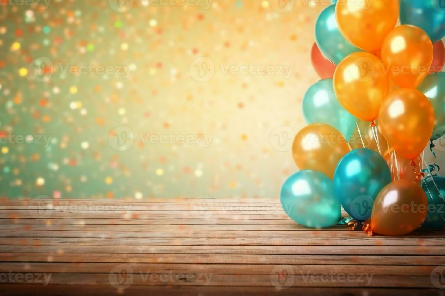 Happy Birthday celebration background. AI generative photo