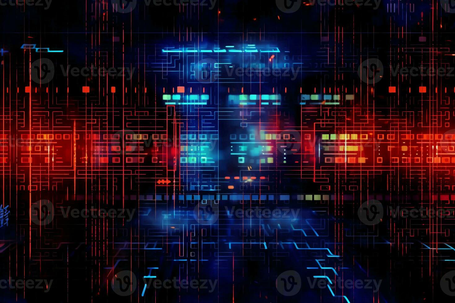 digital, techno, cyber, background. AI generative photo