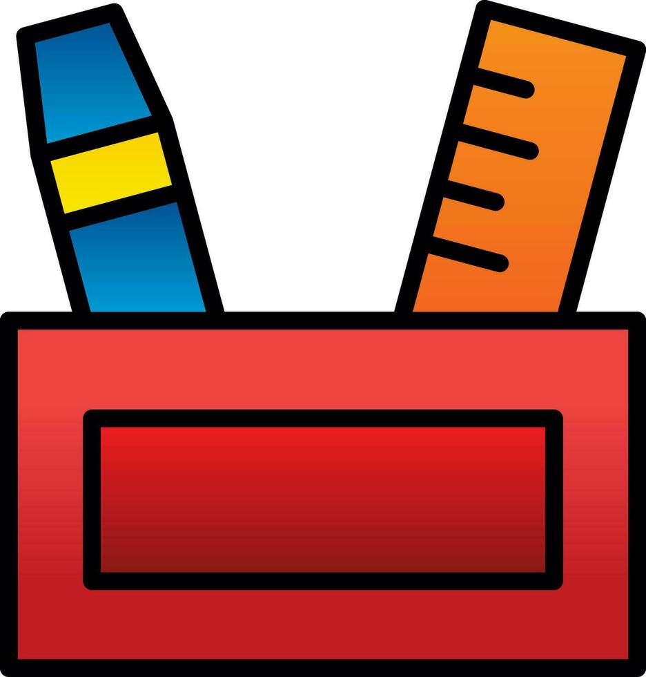 Pencil case Vector Icon Design