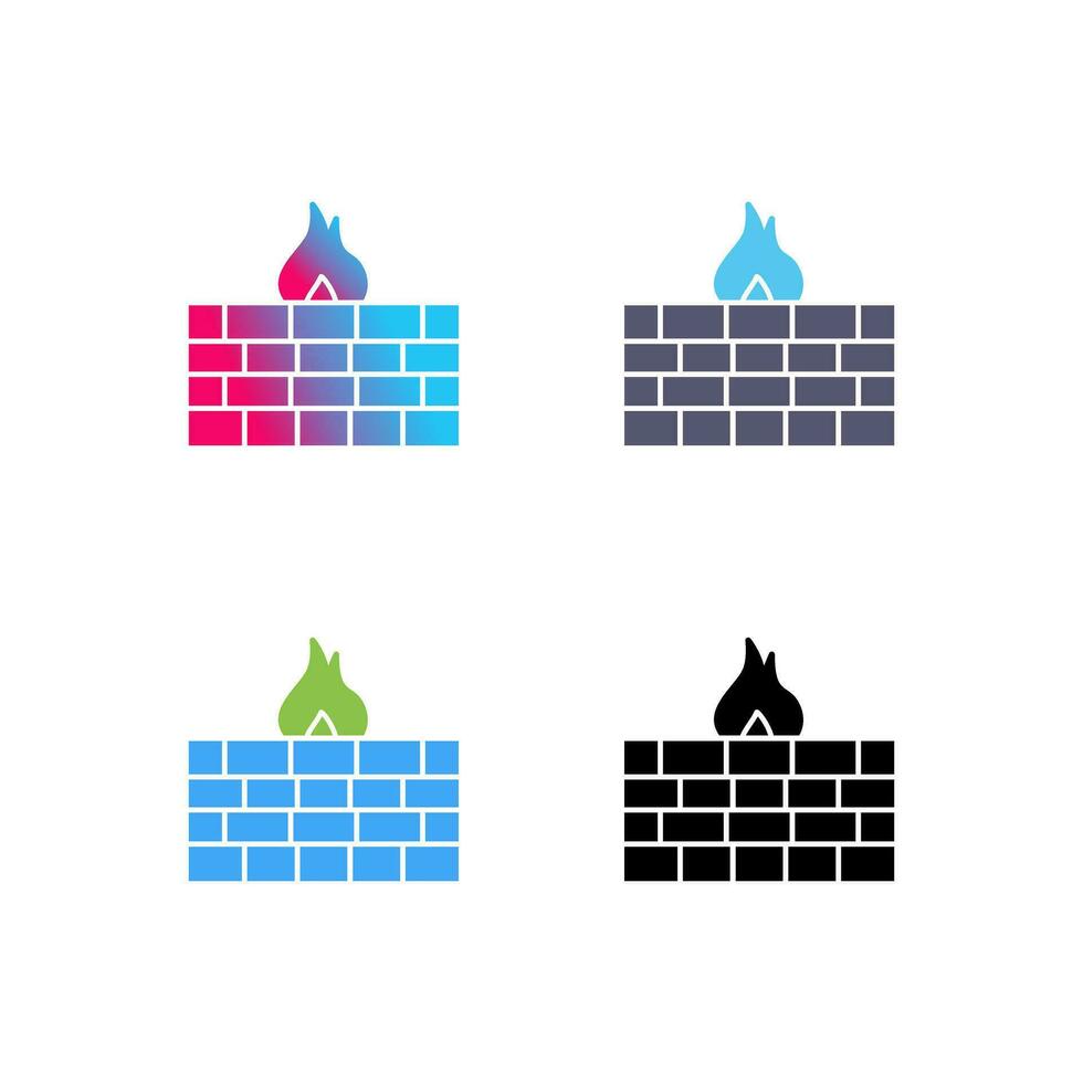 Unique Firewall Vector Icon