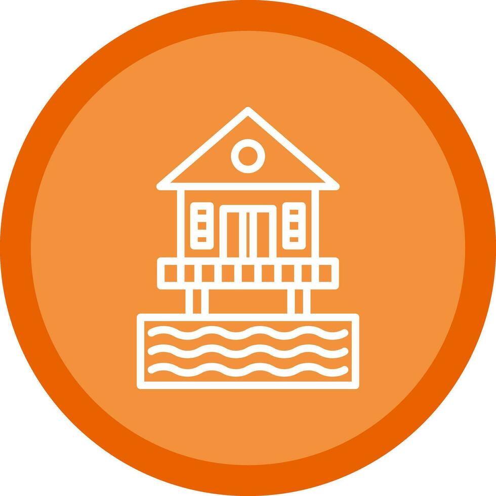 Beach hut Vector Icon Design