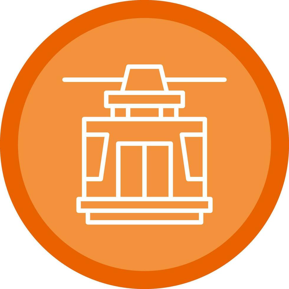 Cable car Vector Icon Design