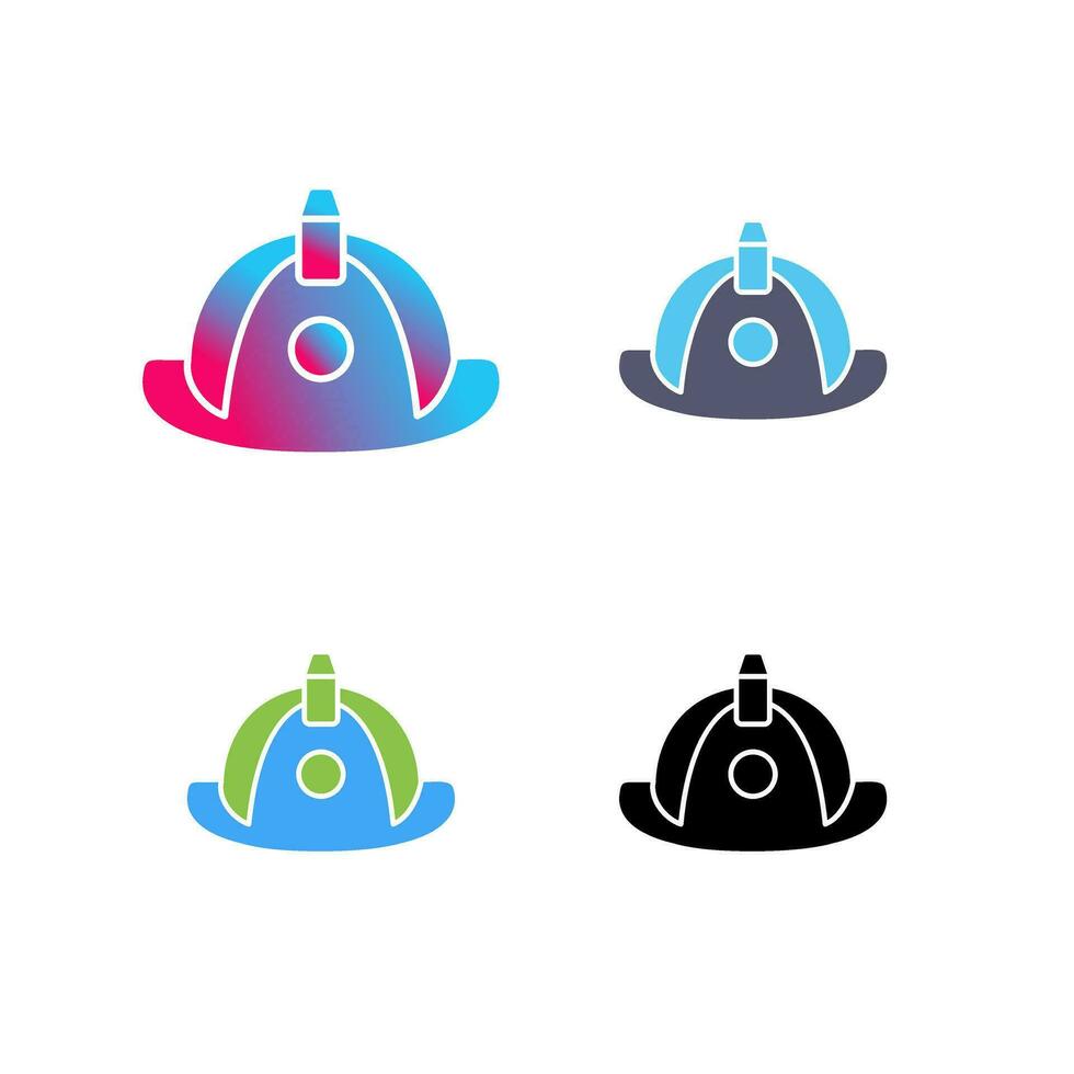 Unique Firefighter Hat Vector Icon